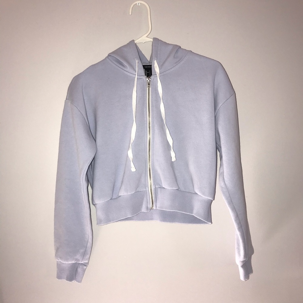 Cropped Zip Up Sweatshirt